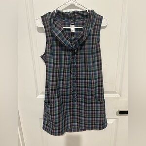 Patagonia Plaid Women's Dress- Blue and Green Size 6